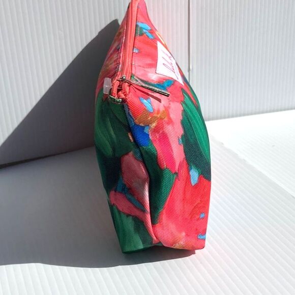 Watercolor Abstract CLINIQUE Cosmetic Bag Floral Zipper 10 x 6 x 2.5 inches - Picture 6 of 12